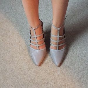 Strappy Gray Heels